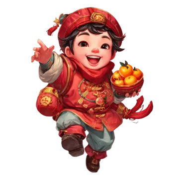 pngtree chinese new year boy symbol slot machine white background png image